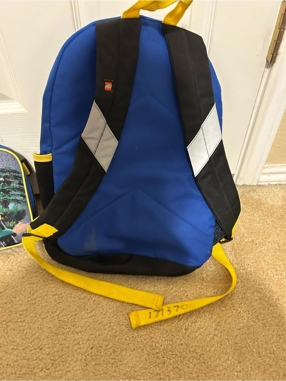 New Jurassic World Dinosaur‎ Tracker Kids Backpack & Lunch Bag - Blue/Yellow